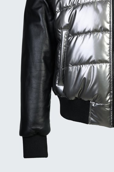  Valmenti Kadın GRI ICON Deri & Tekstil Mont