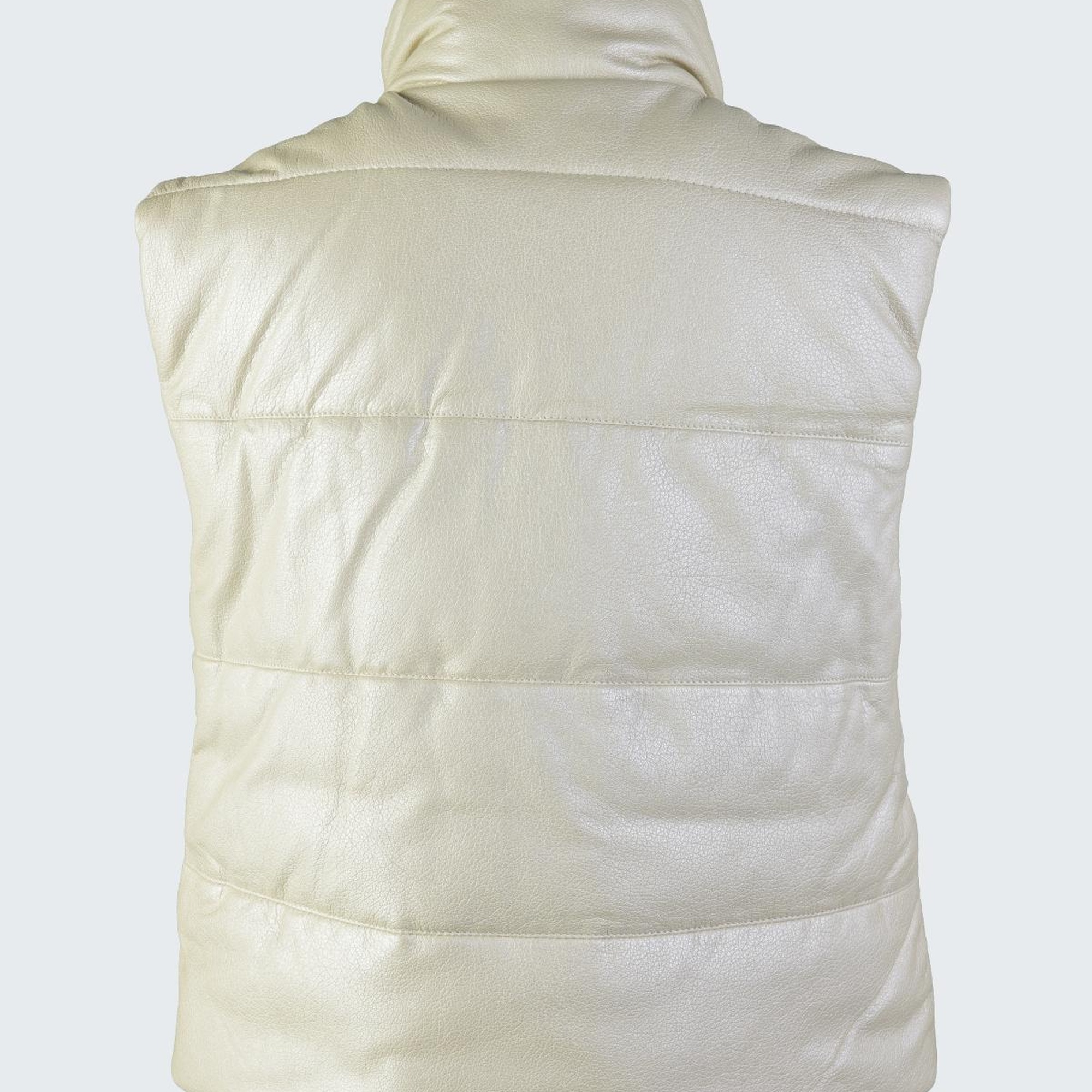 Valmenti Kadın Bej Hakiki Deri Yelek