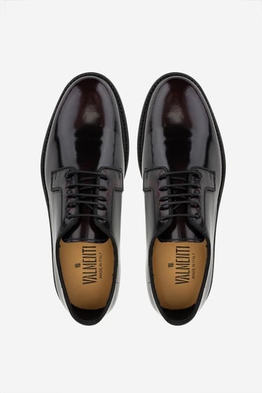  Valmenti Erkek Hakiki Deri Bordo Klasik Ayakkabı
