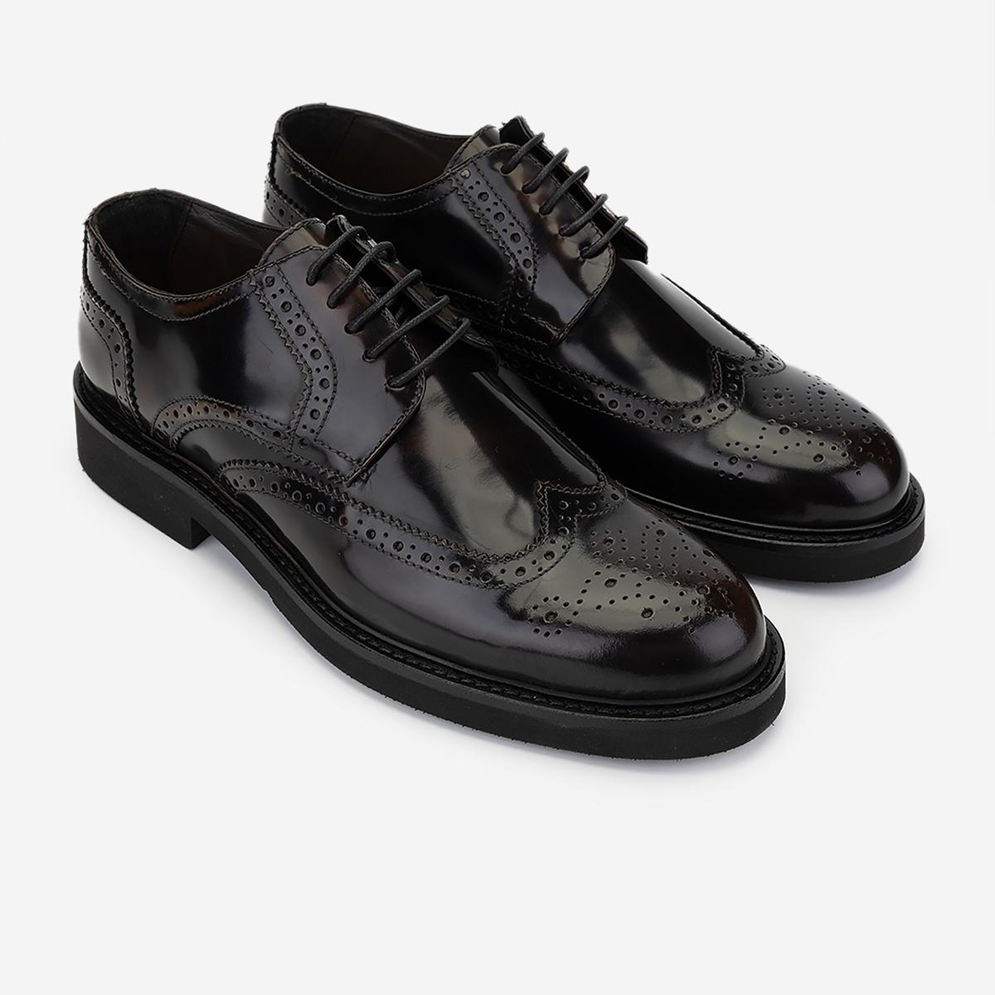 Valmenti Erkek Hakiki Deri Kahverengi Klasik Ayakkabı