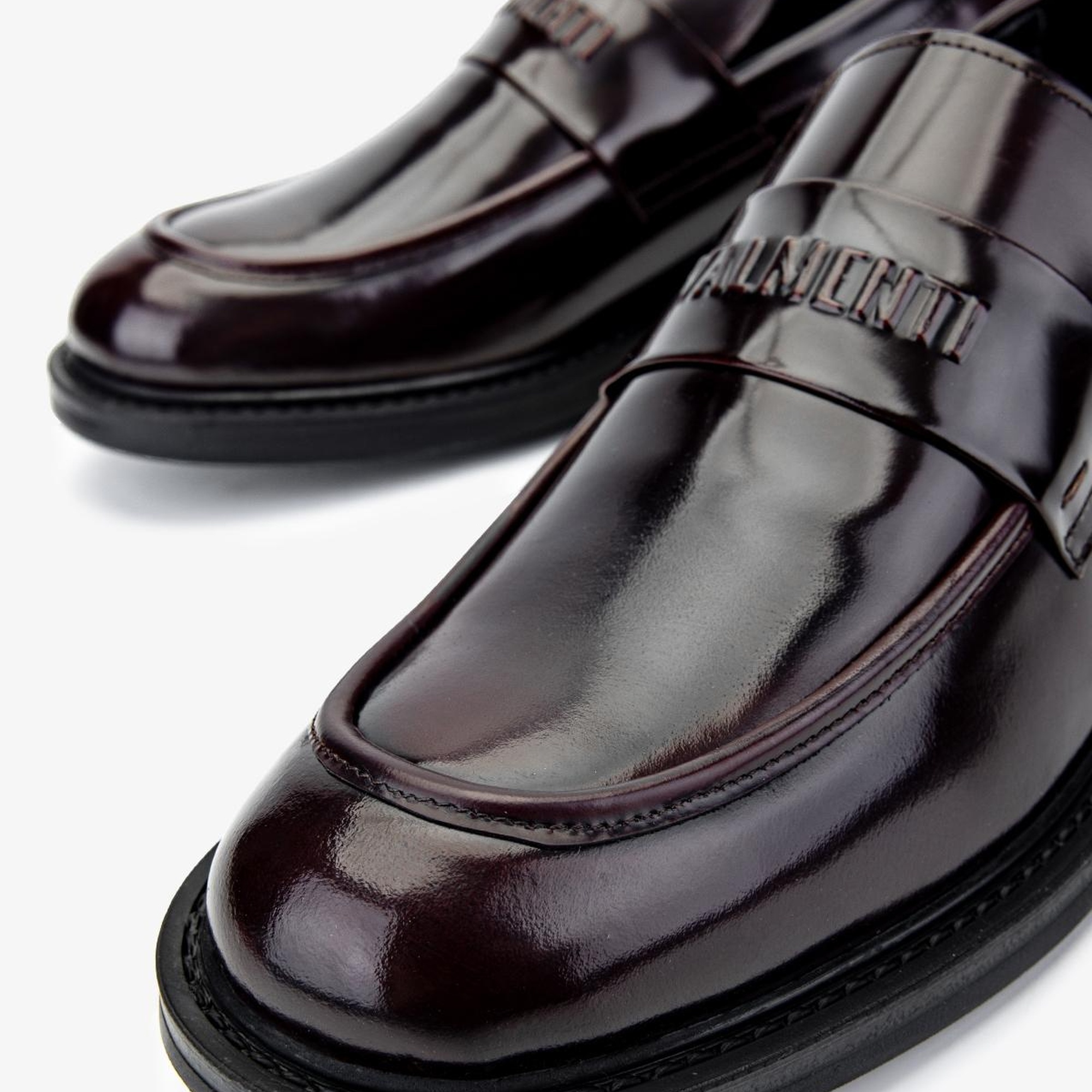 Valmenti Erkek Hakiki Deri Bordo Loafer Ayakkabı