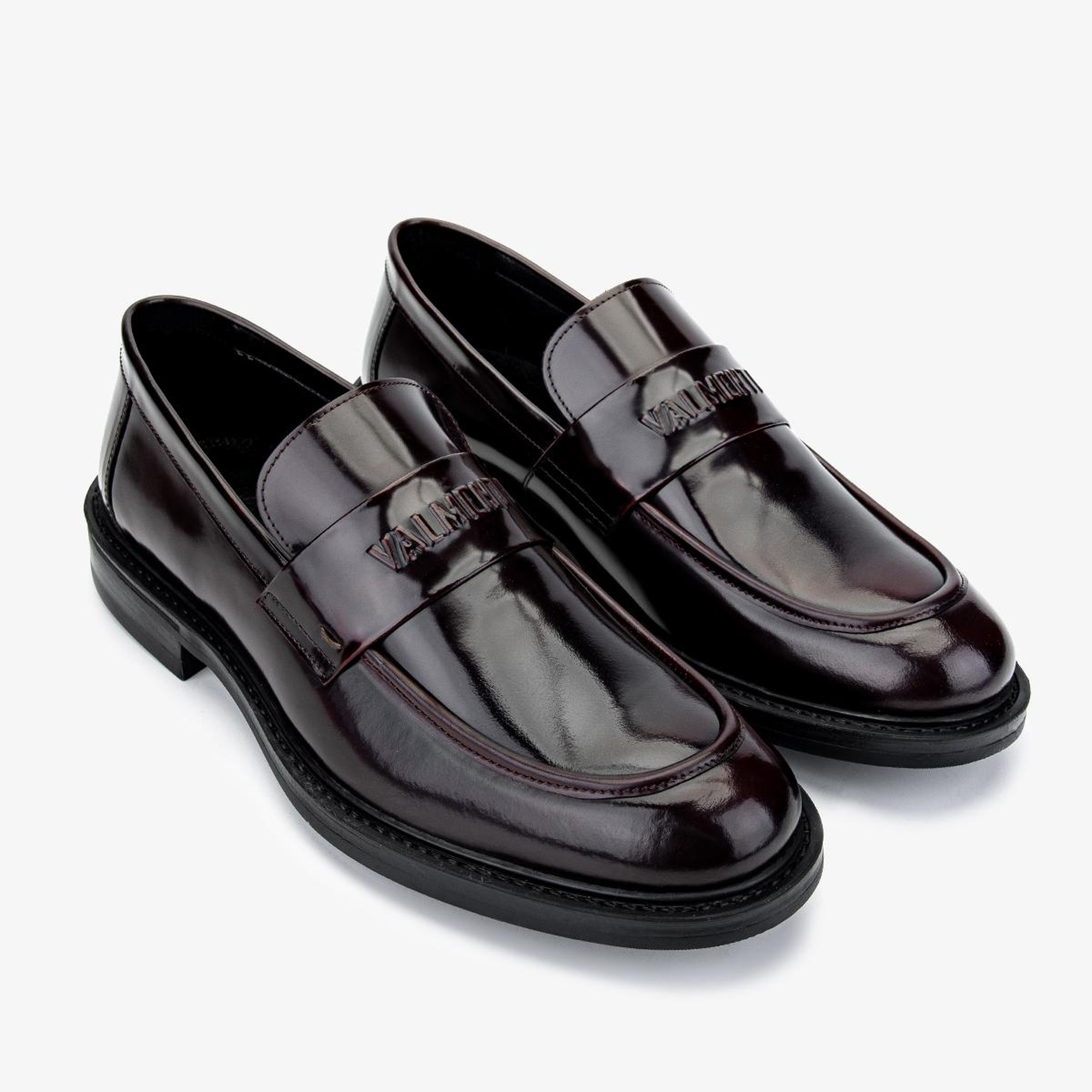 Valmenti Erkek Hakiki Deri Bordo Loafer Ayakkabı