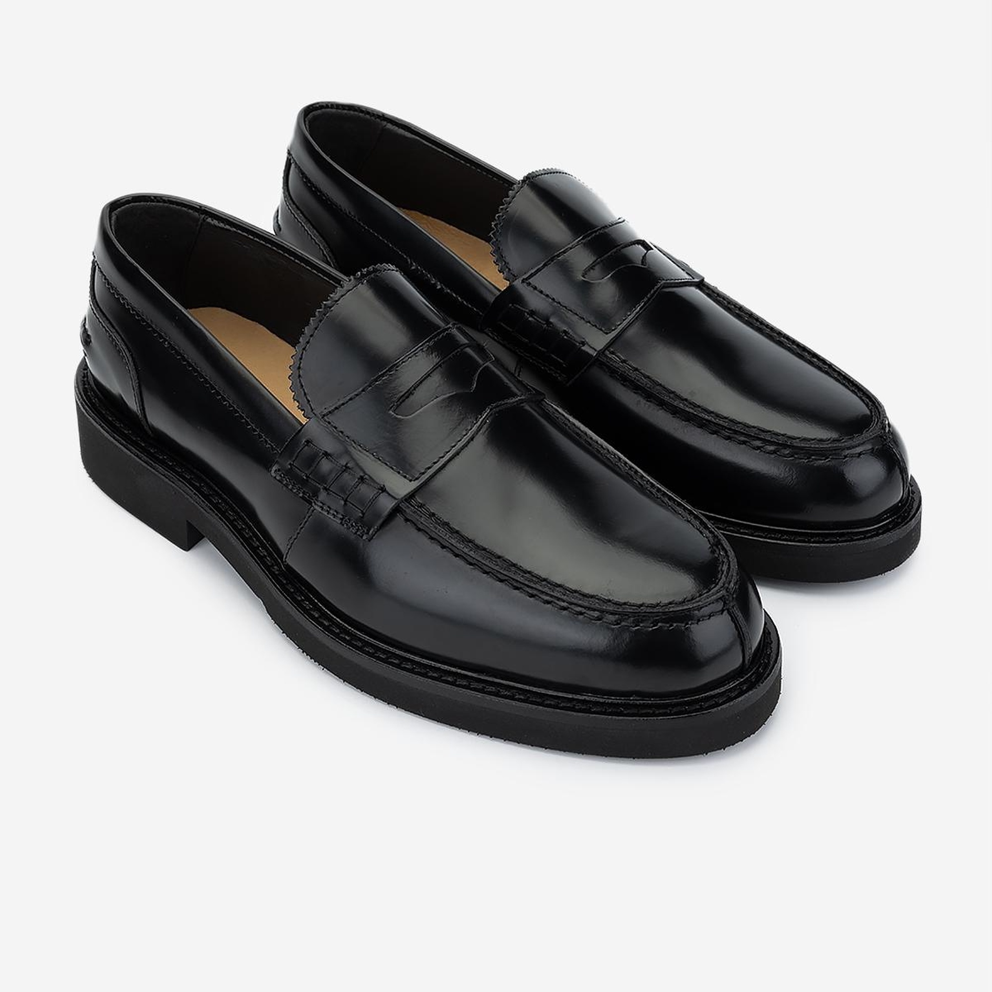 Valmenti Erkek Hakiki Deri Siyah Loafer Ayakkabı