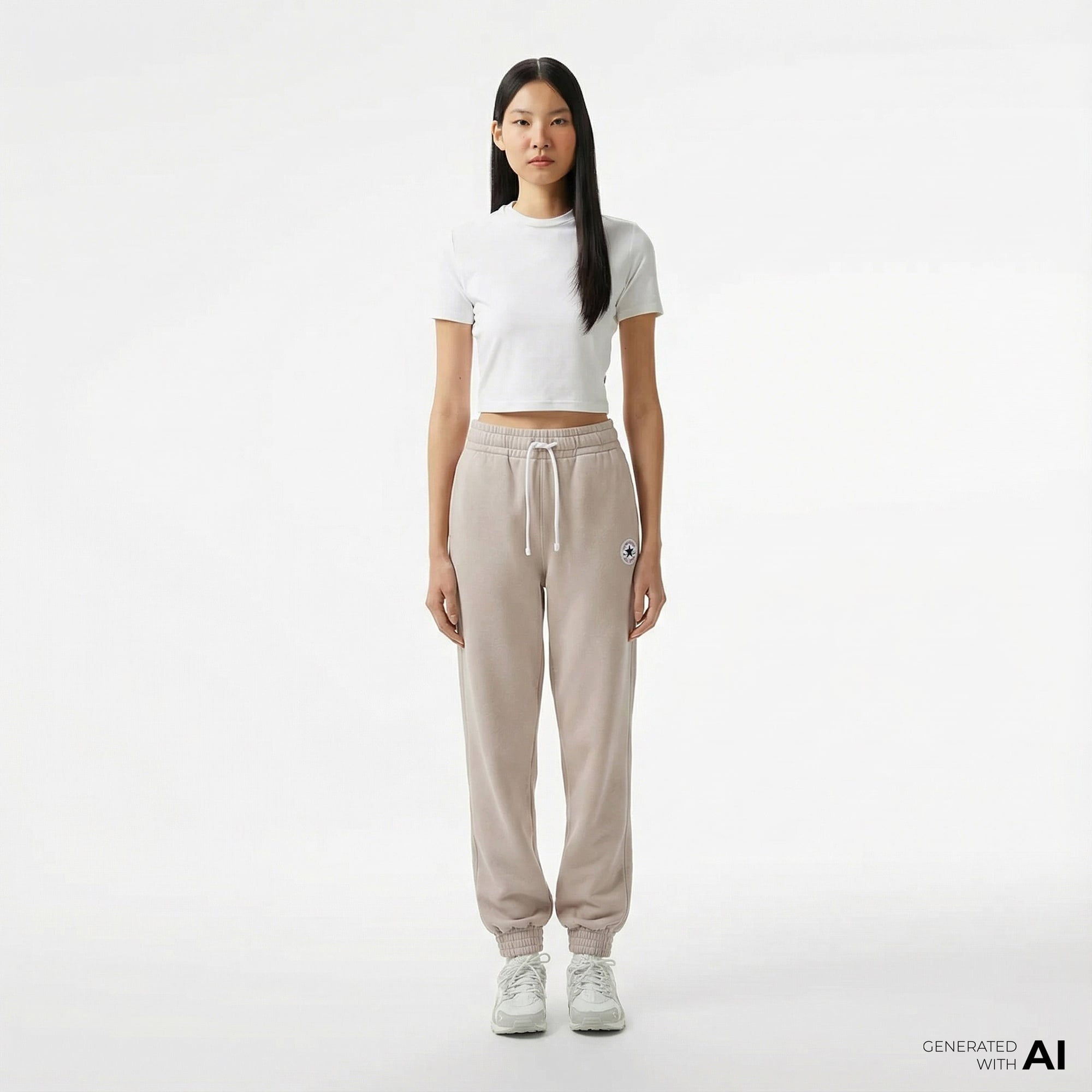 Converse Chuck Taylor Kadın Loose Fit Bej Eşofman Altı