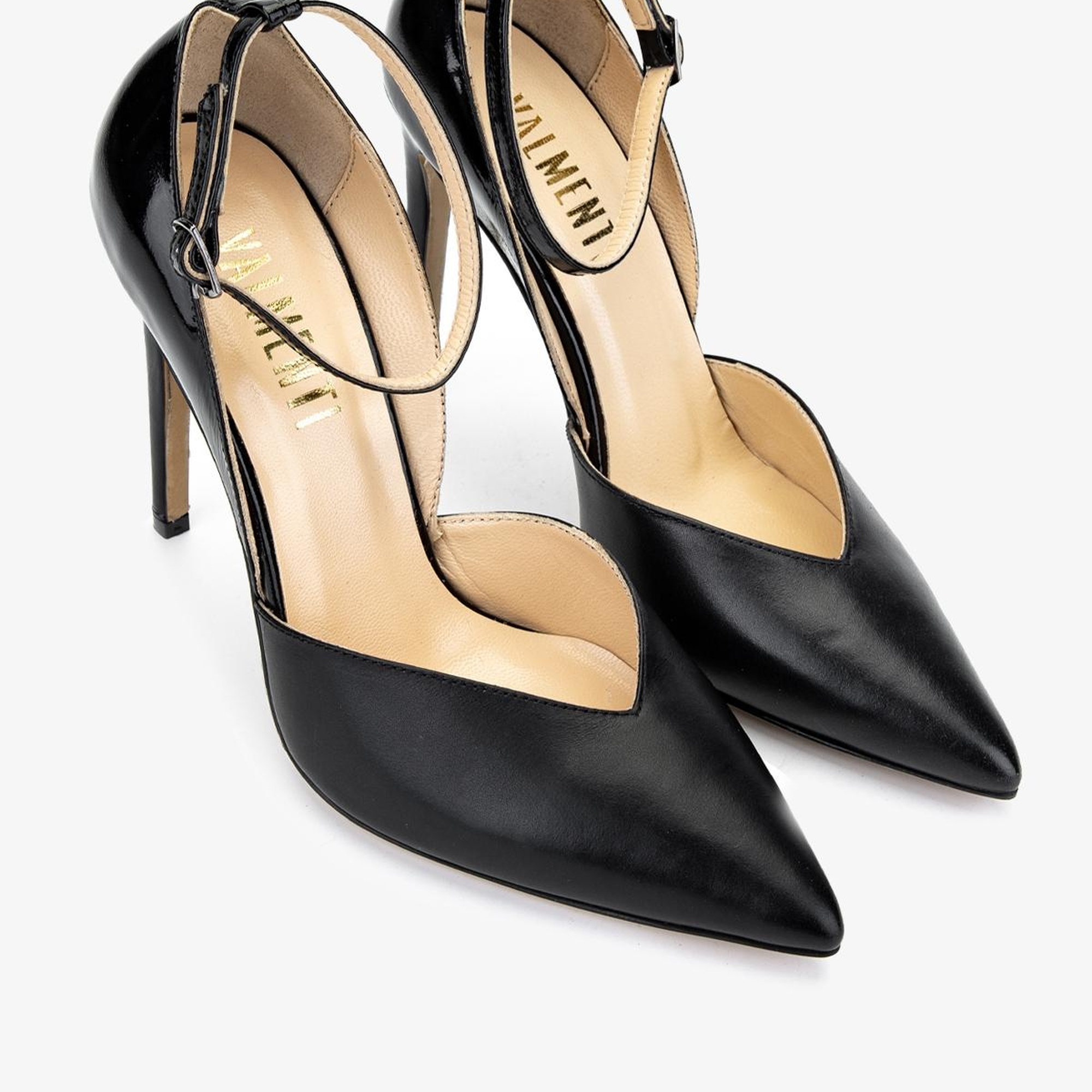 Valmenti Kadın Hakiki Deri Siyah Topuklu Ayakkabı