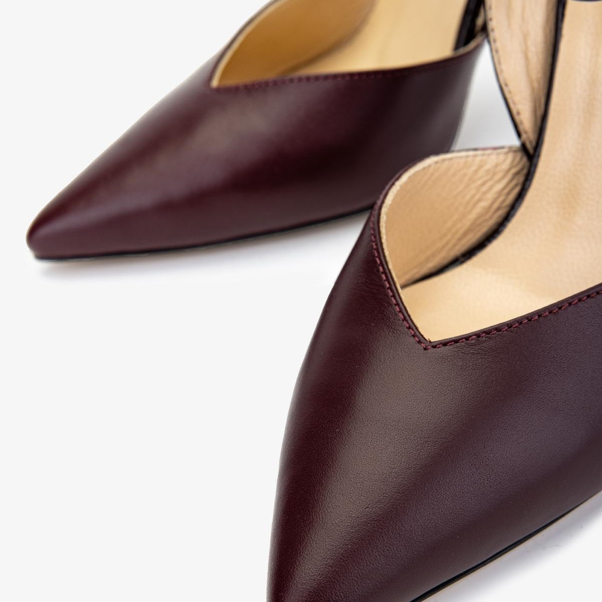 Valmenti Kadın Hakiki Deri Bordo Topuklu Ayakkabı