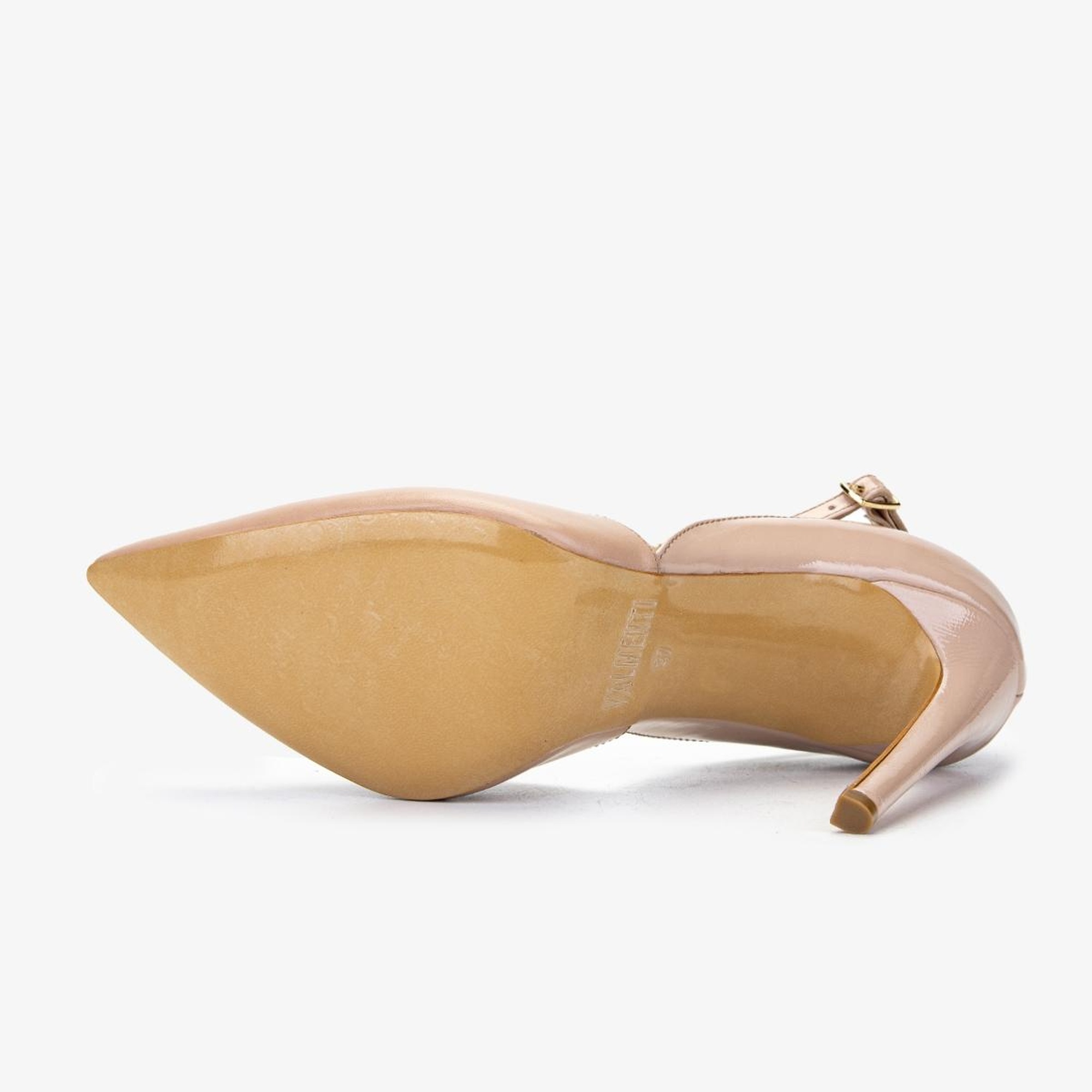 Valmenti Kadın Hakiki Deri Bej Topuklu Ayakkabı