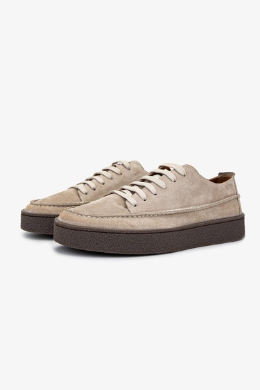  Valmenti Erkek Hakiki Deri Bej Süet Sneakers & Spor Ayakkabı