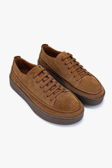  Valmenti Erkek Hakiki Deri Kahverengi Sneakers & Spor Ayakkabı