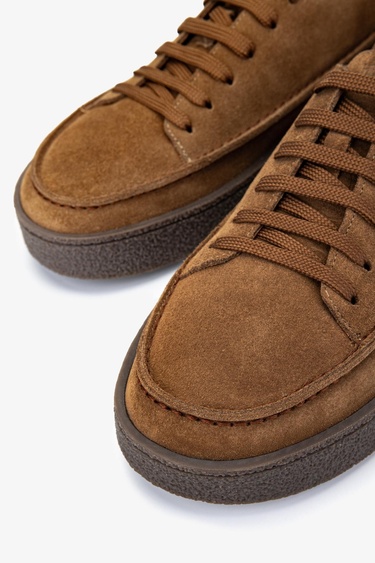  Valmenti Erkek Hakiki Deri Kahverengi Sneakers & Spor Ayakkabı