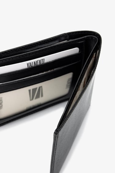  Valmenti Erkek Hakiki Deri Siyah Deri Cüzdan Cuzdan