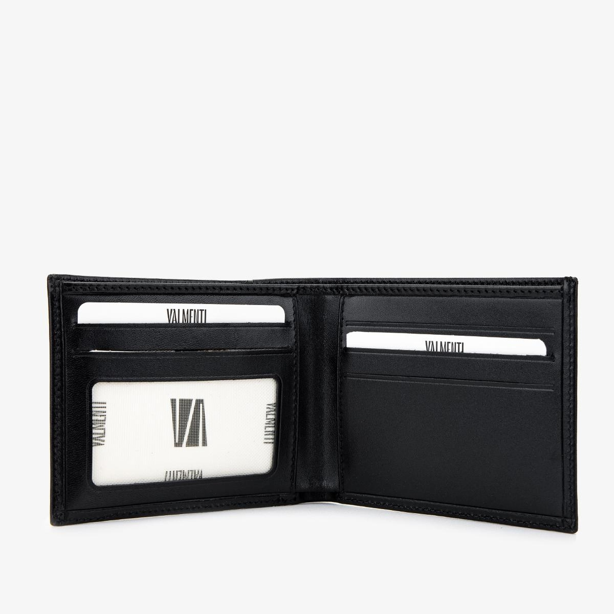 Valmenti Erkek Hakiki Deri Siyah Deri Cüzdan Cuzdan