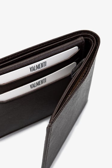  Valmenti Erkek Hakiki Deri Kahverengi Cüzdan Cuzdan