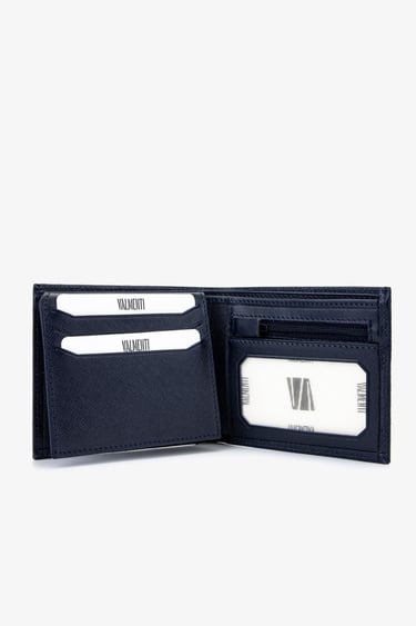  Valmenti Erkek Hakiki Deri Lacivert Cüzdan Cuzdan