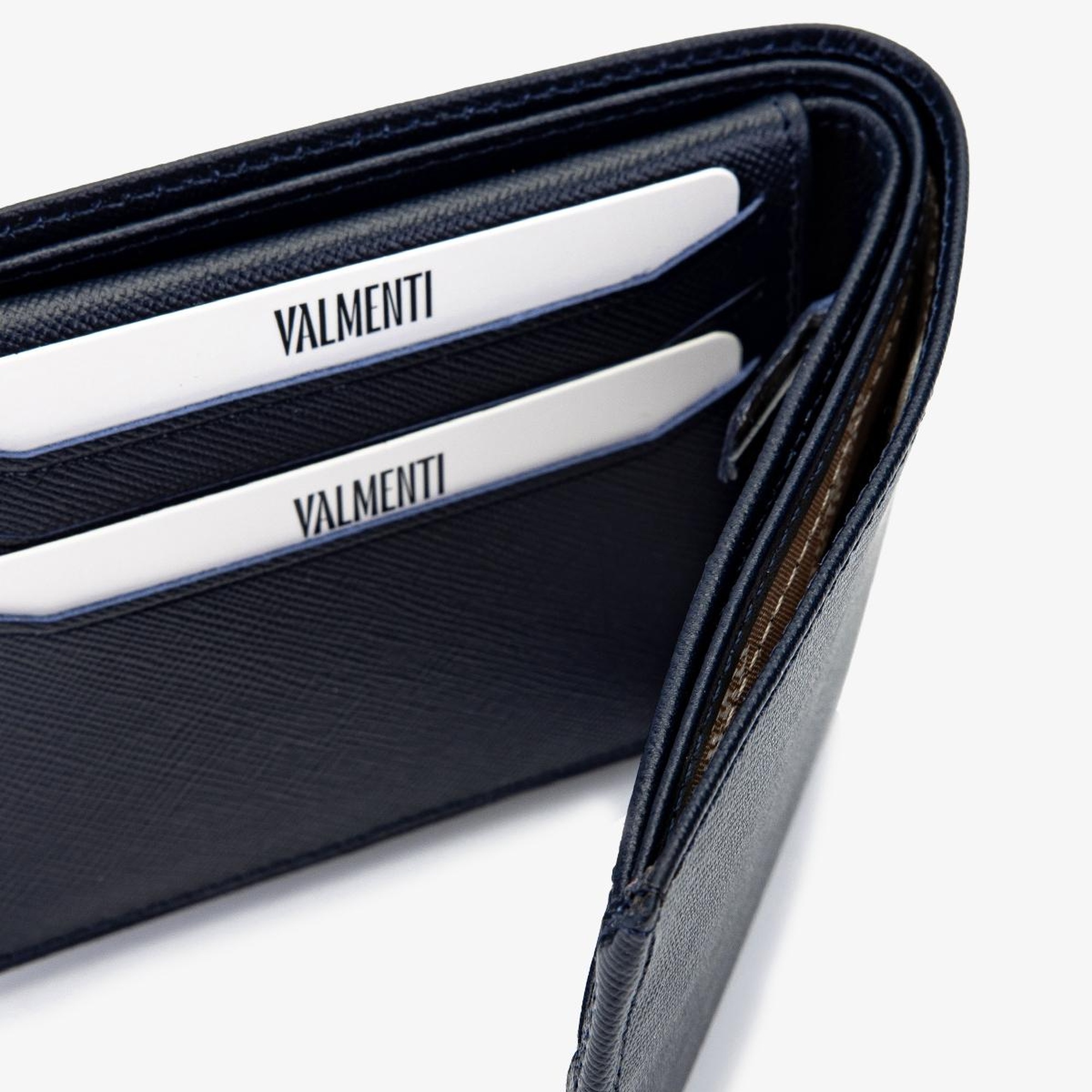 Valmenti Erkek Hakiki Deri Lacivert Cüzdan Cuzdan
