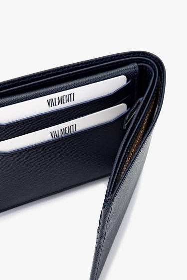  Valmenti Erkek Hakiki Deri Lacivert Cüzdan Cuzdan