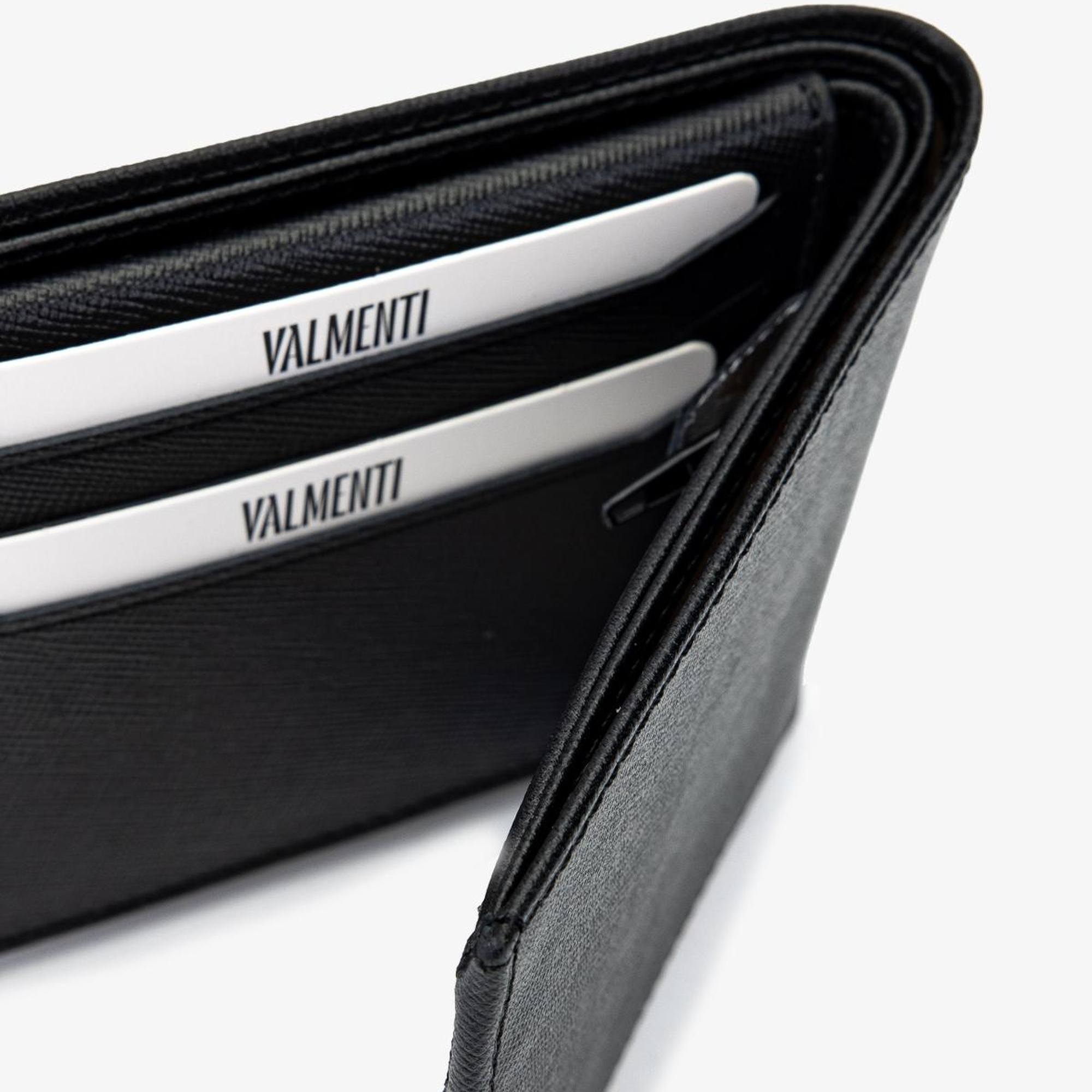 Valmenti Erkek Hakiki Deri Siyah Cüzdan Cuzdan