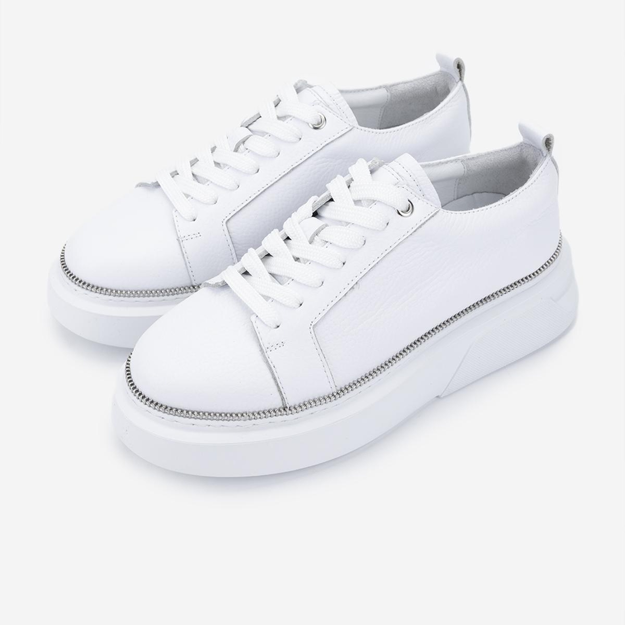 Valmenti Kadın Hakiki Deri Beyaz Sneakers & Spor Ayakkabı