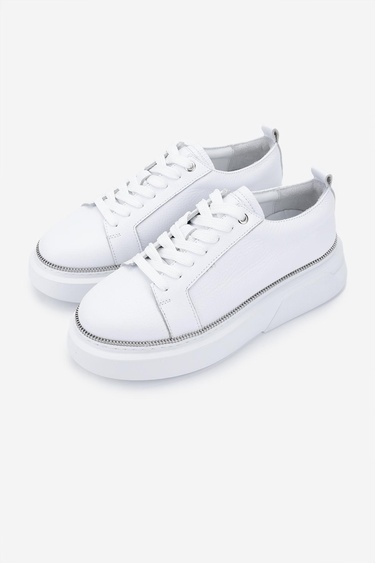  Valmenti Kadın Hakiki Deri Beyaz Sneakers & Spor Ayakkabı