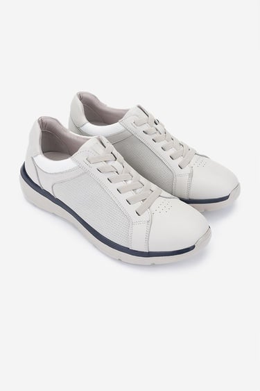  Valmenti Erkek Hakiki Deri Bej Casual Ayakkabı