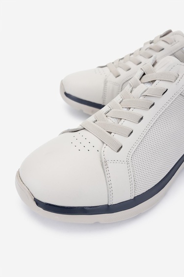  Valmenti Erkek Hakiki Deri Bej Casual Ayakkabı