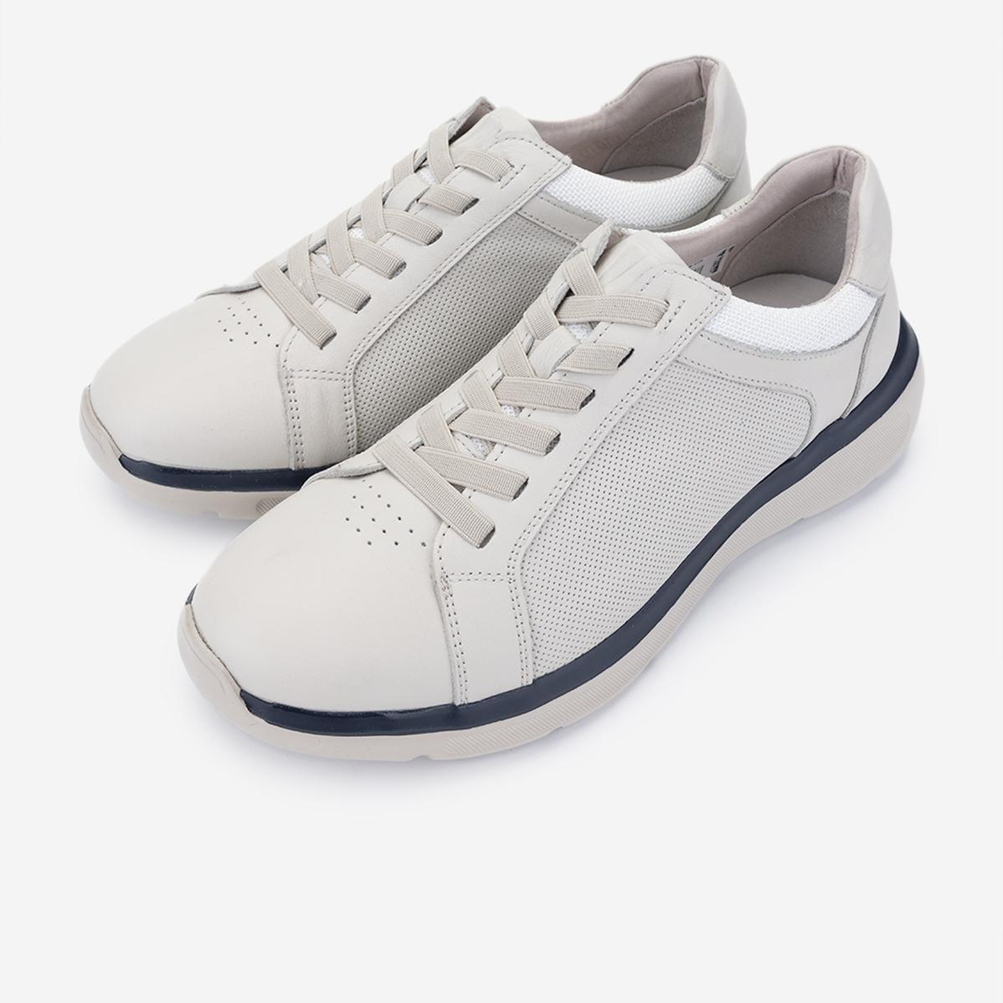 Valmenti Erkek Hakiki Deri Bej Casual Ayakkabı