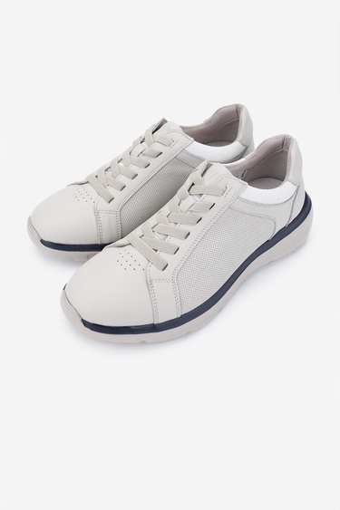  Valmenti Erkek Hakiki Deri Bej Casual Ayakkabı