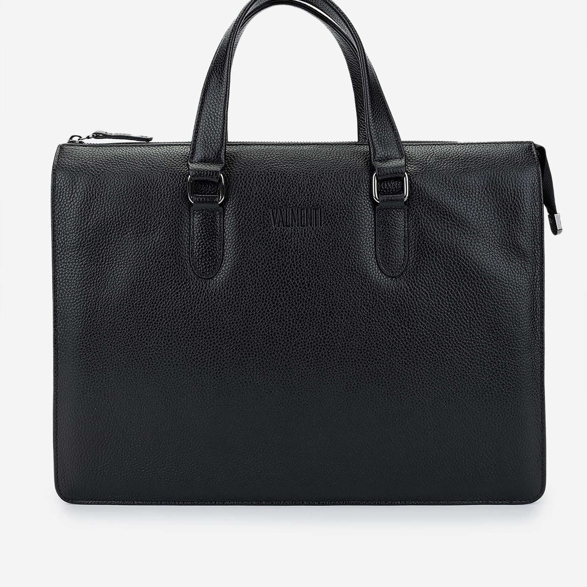 Valmenti Erkek Hakiki Deri Siyah Floter Evrak Çantası