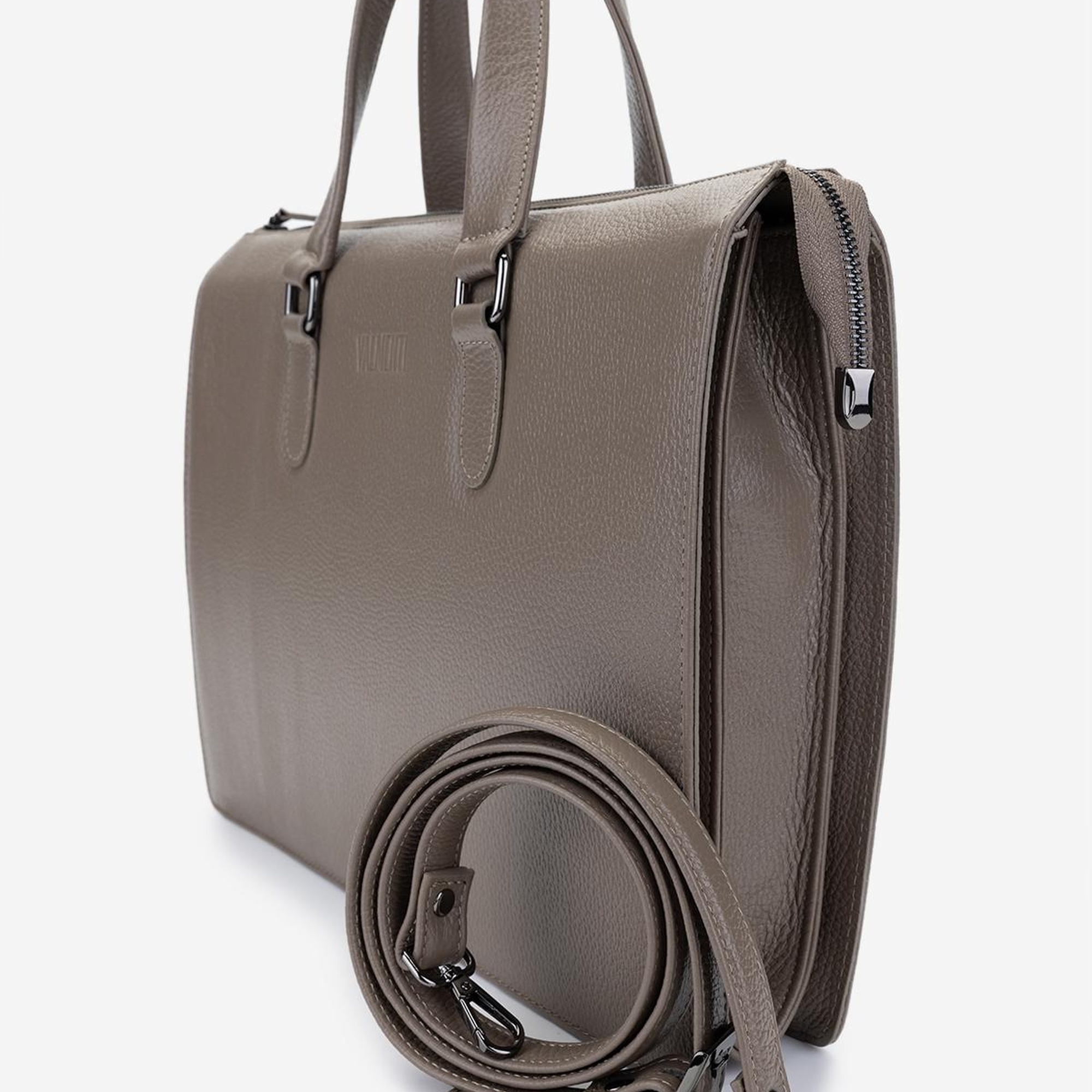 Valmenti Erkek Hakiki Deri Vizon Floter Evrak Çantası