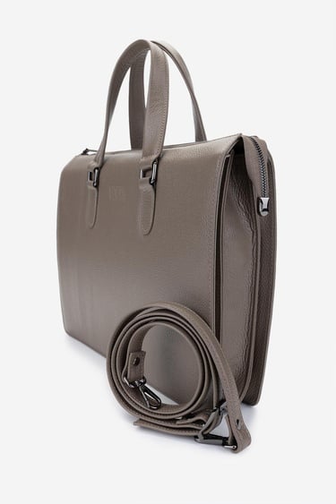  Valmenti Erkek Hakiki Deri Vizon Floter Evrak Çantası