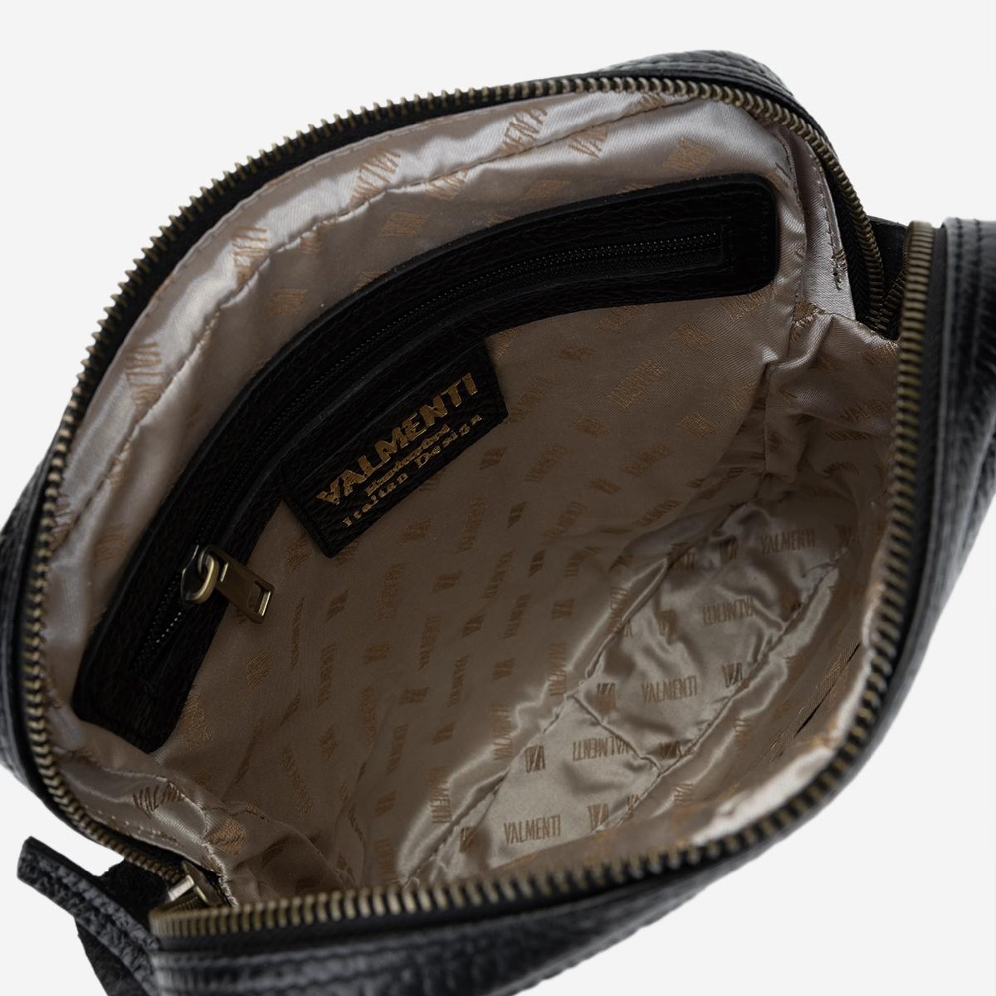 Valmenti Erkek Hakiki Deri Siyah Floter Postacı Çanta