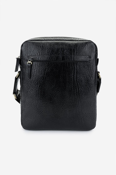  Valmenti Erkek Hakiki Deri Siyah Floter Postacı Çanta