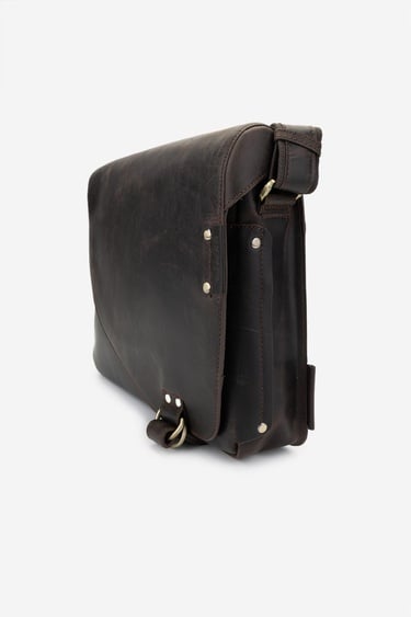  Valmenti Erkek Hakiki Deri Kahverengi Postacı Çanta