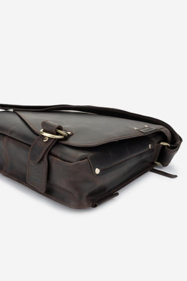  Valmenti Erkek Hakiki Deri Kahverengi Postacı Çanta