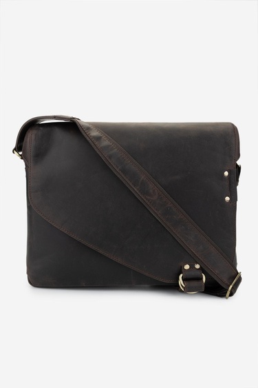  Valmenti Erkek Hakiki Deri Kahverengi Postacı Çanta