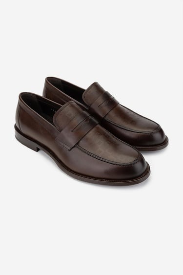  Valmenti Erkek Hakiki Deri Kahverengi Klasik Ayakkabı