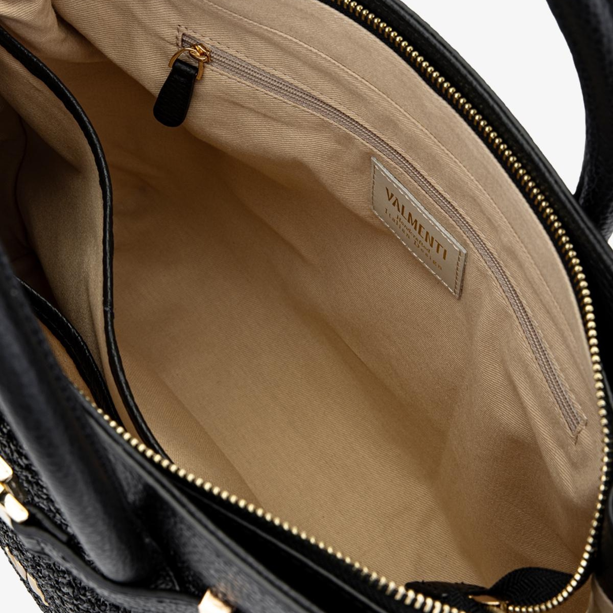 Valmenti Evita Kadın Siyah Floter DERI/HASIR El Çantası