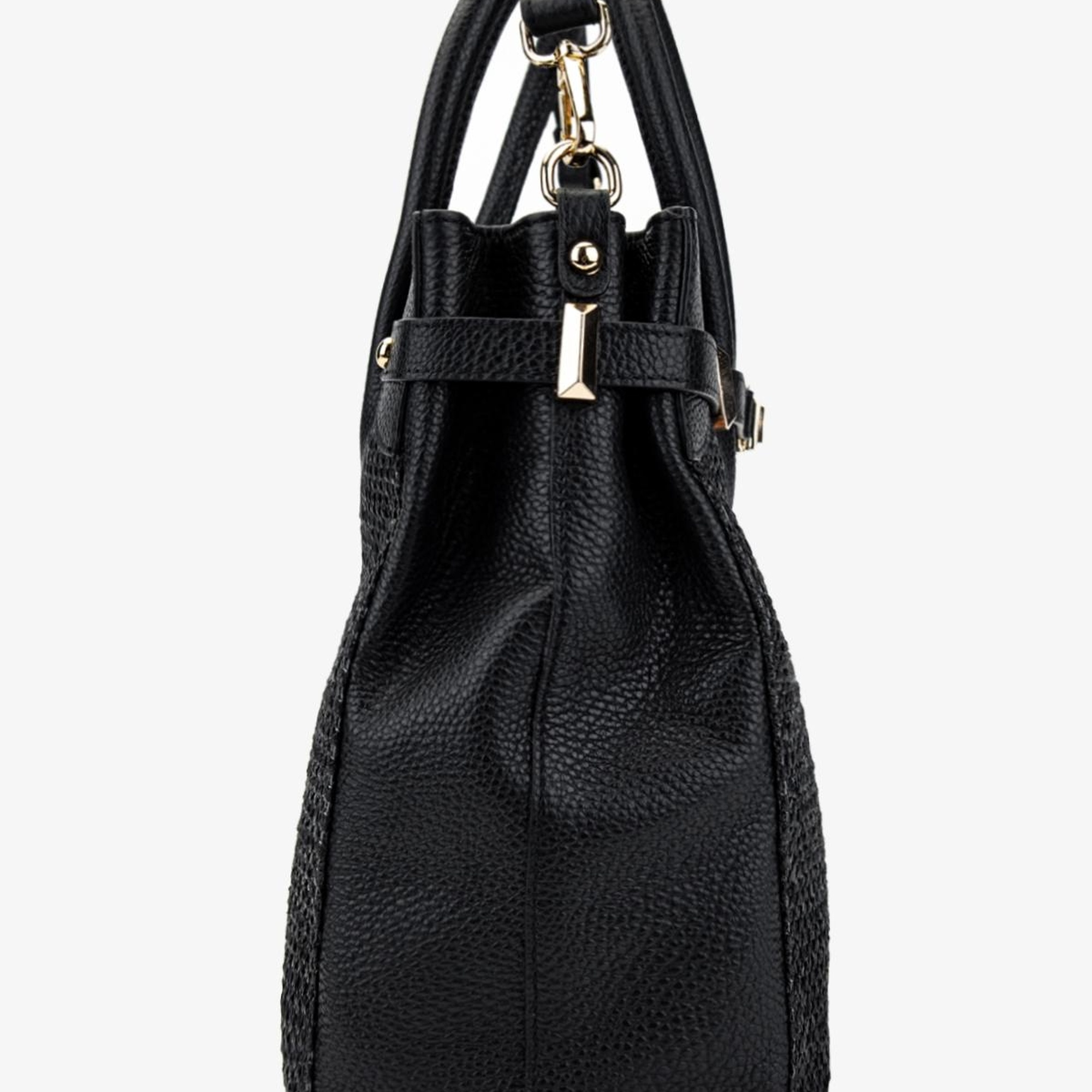 Valmenti Evita Kadın Siyah Floter DERI/HASIR El Çantası