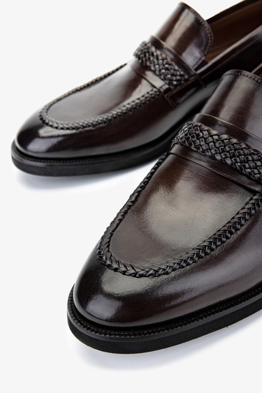  Valmenti Erkek Hakiki Deri Kahverengi Klasik Ayakkabı