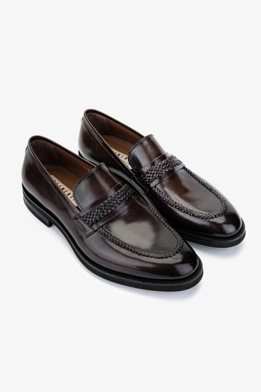  Valmenti Erkek Hakiki Deri Kahverengi Klasik Ayakkabı