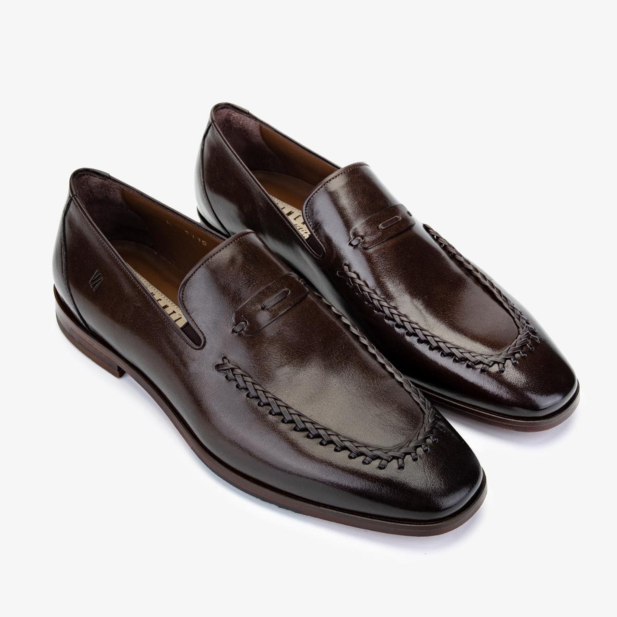 Valmenti Erkek Hakiki Deri Kahverengi Klasik Ayakkabı