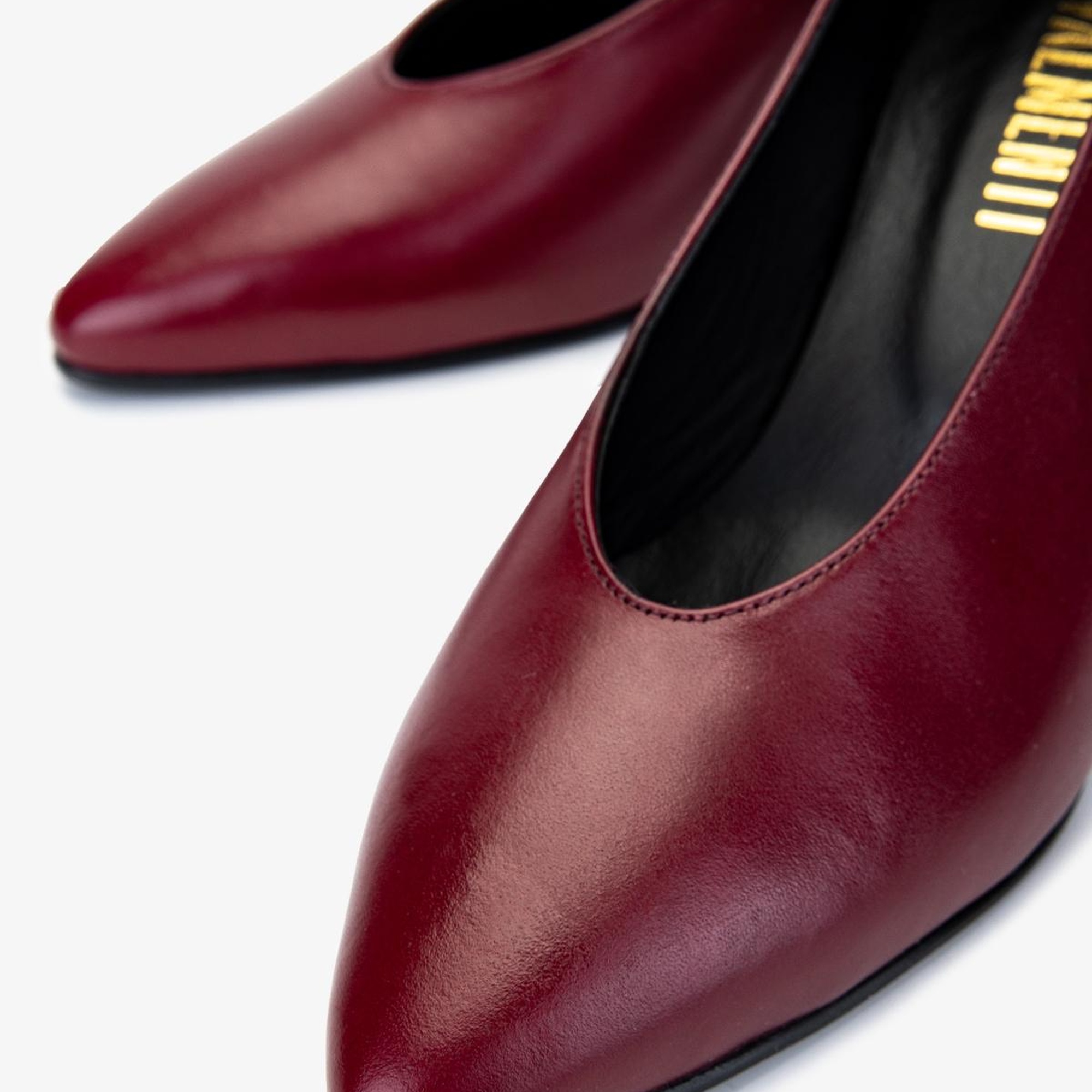 Valmenti Kadın Hakiki Deri Bordo Topuklu Ayakkabı