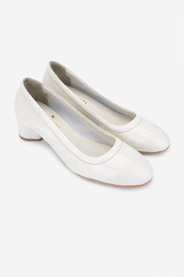  Valmenti Kadın Hakiki Deri Bej Rugan Topuklu Ayakkabı