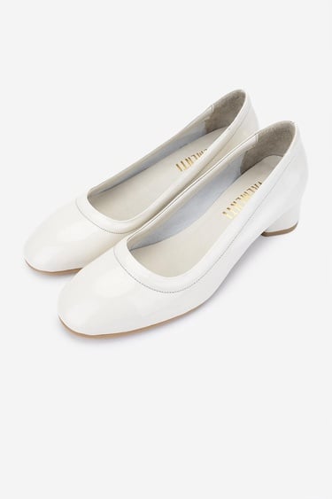  Valmenti Kadın Hakiki Deri Bej Rugan Topuklu Ayakkabı