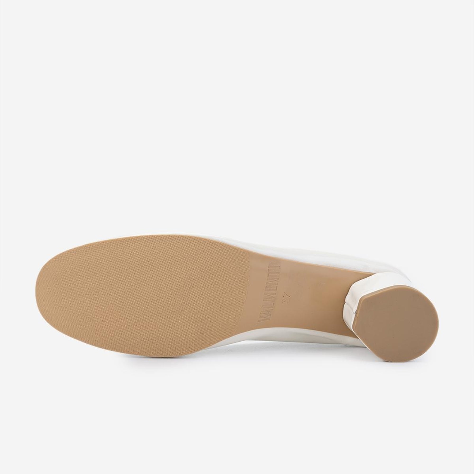 Valmenti Kadın Hakiki Deri Bej Rugan Topuklu Ayakkabı