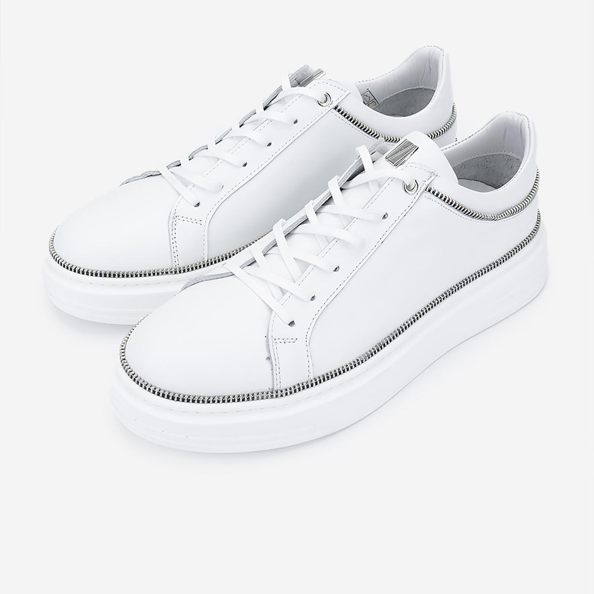 Valmenti Erkek Hakiki Deri Beyaz Sneakers & Spor Ayakkabı