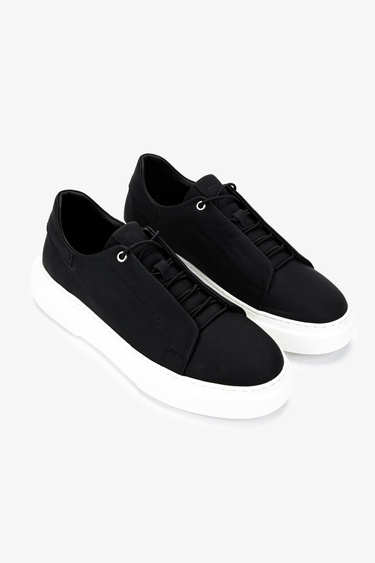  Valmenti Erkek Hakiki Deri Siyah Sneakers & Spor Ayakkabı