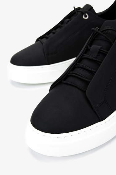  Valmenti Erkek Hakiki Deri Siyah Sneakers & Spor Ayakkabı