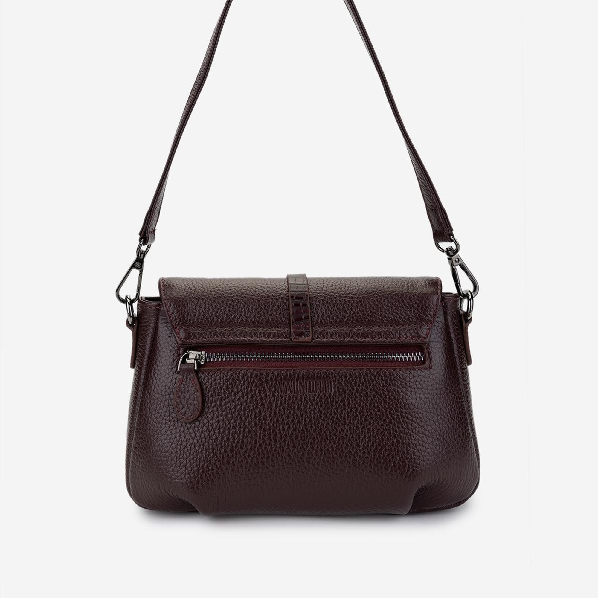 Valmenti Kadın Hakiki Deri Bordo Kol Çantası