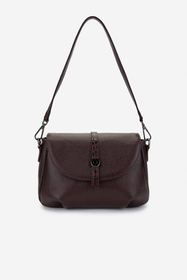  Valmenti Kadın Hakiki Deri Bordo Kol Çantası